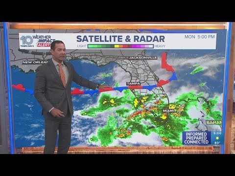 Storms bring gusty winds and hail to Tampa on Monday