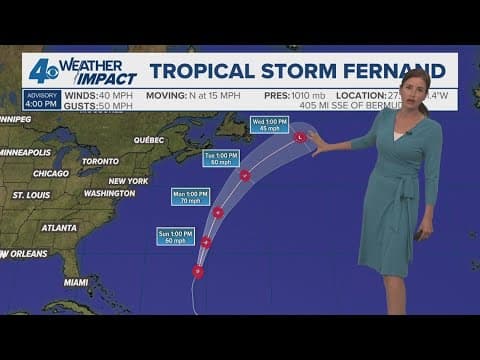 Saturday 5 PM Tropics Update: Tropical Storm Fernand forms in Atlantic