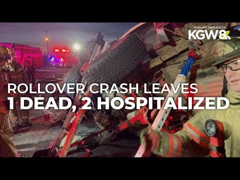 Teenager dead, 2 people hospitalized after rollover crash involving FedEx truck