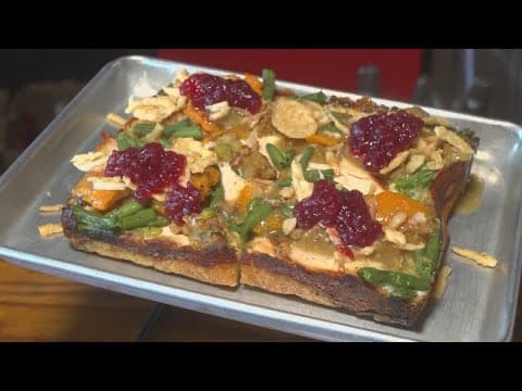 Thanksgiving Pizza gives you all the fixings in one slice