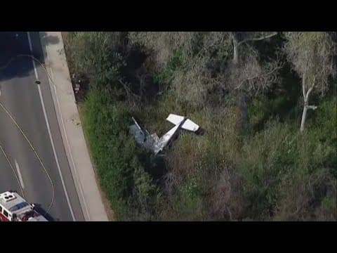 Chopper 8 aerials | Small airplane crashes in Fallbrook