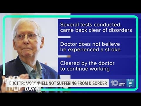 McConnell didn't have a seizure or stroke when he froze, Capitol physician says