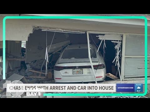 Car chase ends with driver crashing into home in Citrus County, Florida