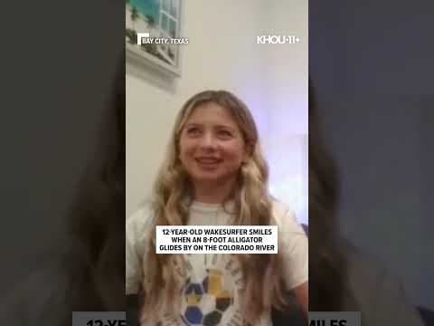 GATOR SIGHTING | Wakeboarding prodigy was practicing in the Colorado River when she saw an alligator