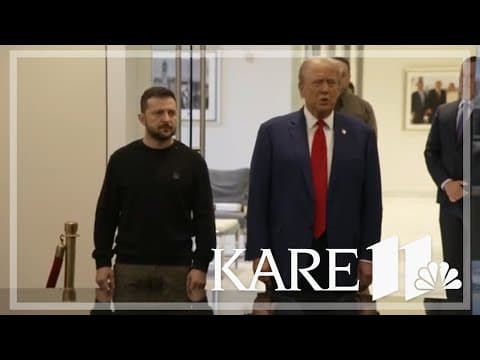 Former President Donald Trump meets with Ukrainian President Volodymyr Zelenskyy