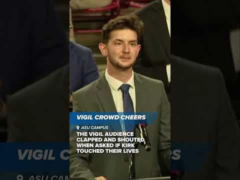 Arizona State University College Republicans president addresses crowd
