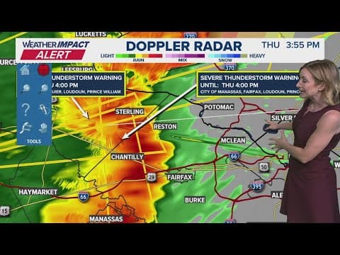 Severe thunderstorm underway across the DMV