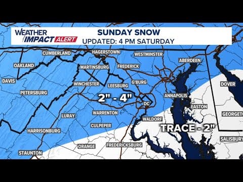 Snow forecasted for Sunday