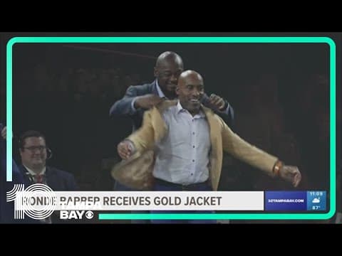 Rondé Barber officially receives Hall of Fame Gold Jacket