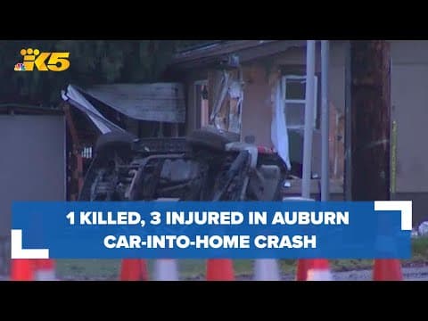 1 killed, 3 injured in Auburn car-into-home crash