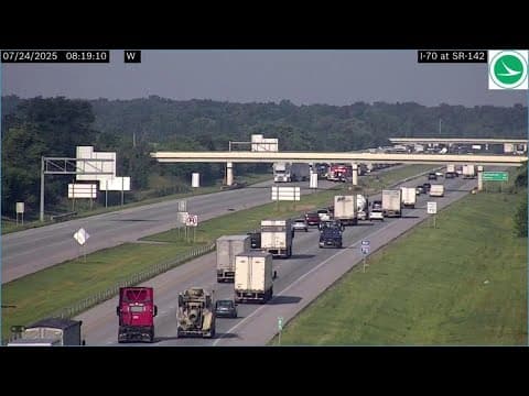 Crash involving 3 semis shuts down I-70 East in West Jefferson