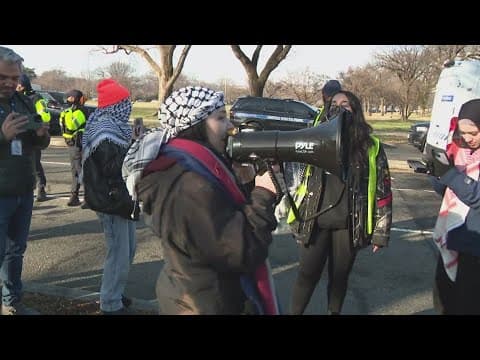 Pro-Palestine demonstrators rally at Union Station, shut down major roadways in DC