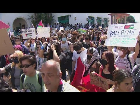 San Diego State University students stage walkout, call to divest from Israel