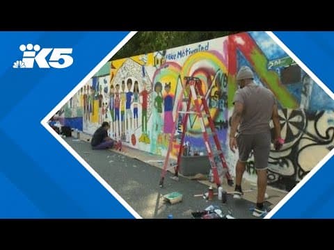 Artists create dozens of new murals in downtown Seattle