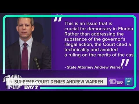 Florida supreme court denies Andrew Warren efforts to be reinstated