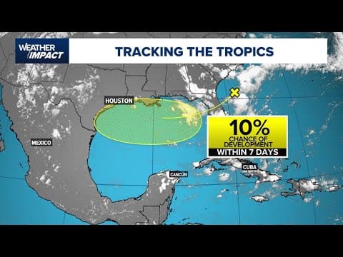 Tracking the tropics: Gulf weather system has 10% chance of tropical development