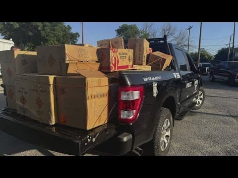 Fort Worth police seize more than 700 pounds of fireworks off flatbed truck ahead of Fourth of July
