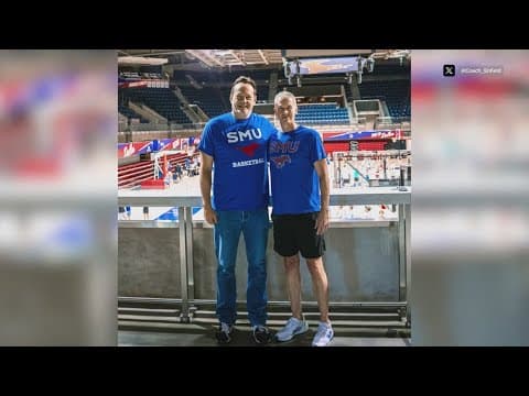 Vince Vaughn stops by SMU's youth summer basketball camp