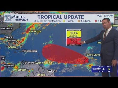 Tracking the Tropics: Models show high chance of development of tropical depression