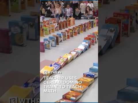 Teacher uses 1,000 cereal boxes to teach math