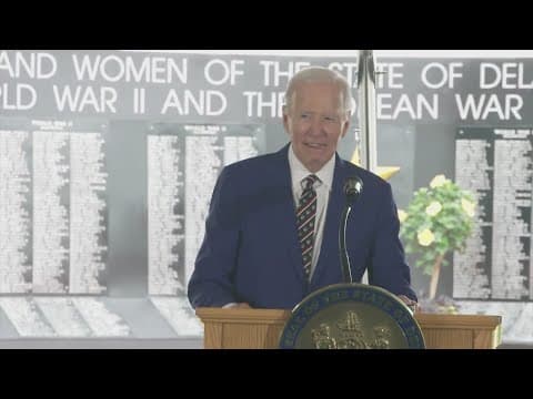 Former President Joe Biden gives first public remarks since cancer announcement