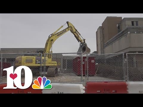 Demolition is underway on Old Public Safety building