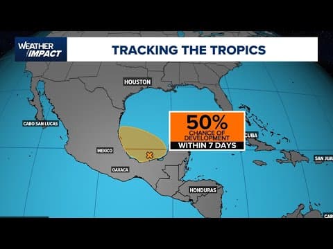 Tropical update: Spot in Southern Gulf now has 50% chance of development