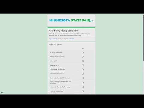 Minnesota State Fair opens voting for 'Giant Sing Along' songs