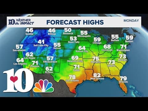 National Weather (11/18): A cold front makes its way through the country