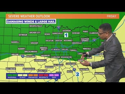DFW Weather quick hit: Latest Friday rain forecast