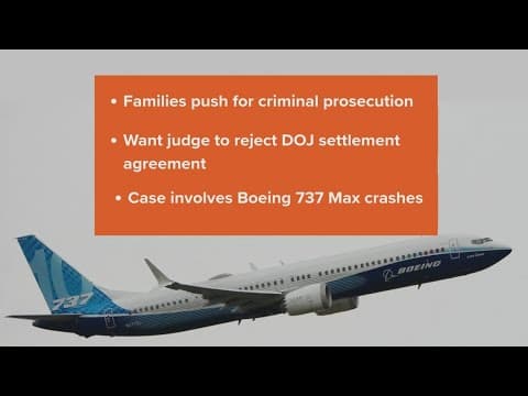 Families of victims of the Boeing crash expected to push for criminal prosecution in court today