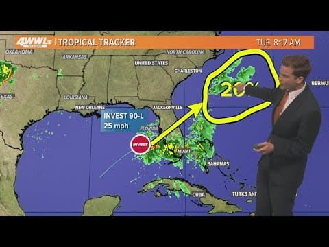 Tuesday 8 AM Tropical Update: Invest 90 heads toward Florida