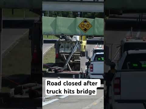 Marconi Drive closed after truck hits bridge