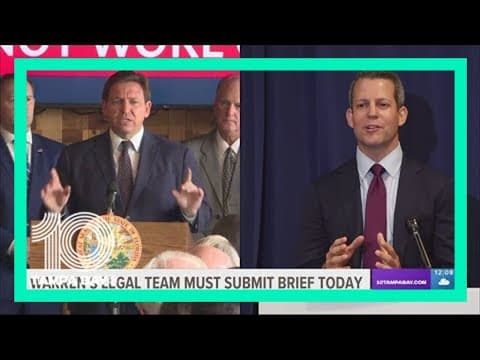 Suspended Hillsborough state attorney's legal team must submit an initial brief in federal lawsuit