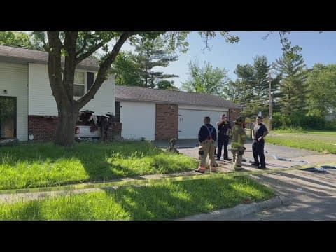 Woman, baby injured after crashing into home near southeast Columbus