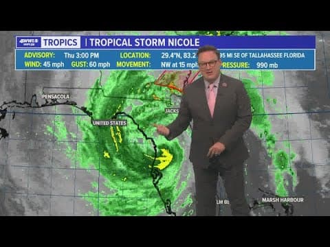 Eye on Tropics: Nicole moves across Florida