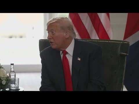 Trump calls for more Gaza food aid and talks up his golf course in meeting with UK's prime minister