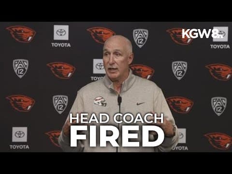 Oregon State fires head football coach Trent Bray, names Robb Akey interim coach
