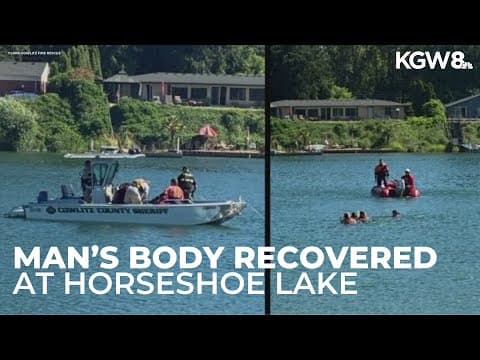 Dive team recovers body of man who drowned at Horseshoe Lake in Washington