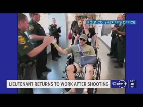 Polk County lieutenant shot in line of duty returns to work nearly 18 months later