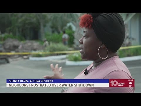 Largo residents frustrated over water shutdown after a ruptured water main line was discovered