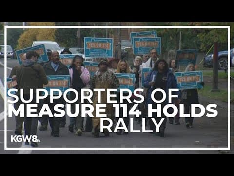 Supporters of Oregon measure on gun control hold rally