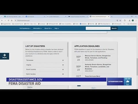 FEMA opens disaster applications for Hurricane Milton