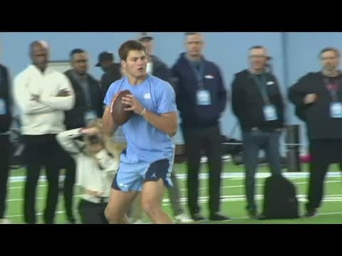 Commanders check out Drake May at UNC Pro Day