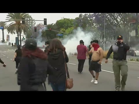 Several dozen arrested in protests in Los Angeles