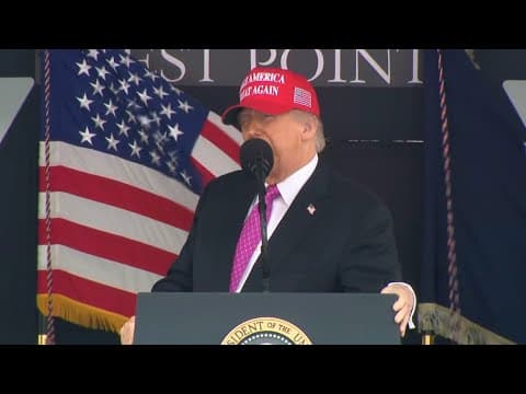 President Trump speaks at West Point graduation