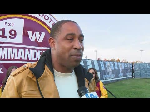 Commanders show up at high school football game