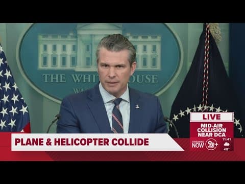 Defense Secretary Pete Hegseth speaks after deadly helicopter, plane crash in Washington D.C.