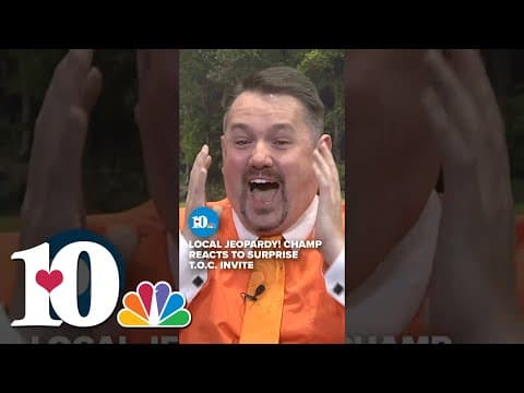 East Tennessee "Jeopardy!" champ reacts to surprise from Ken Jennings