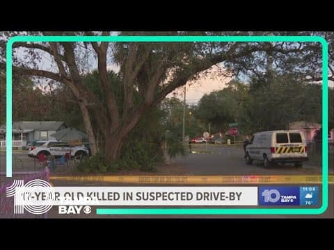 Teen killed after being shot in the head during Tampa drive-by shooting